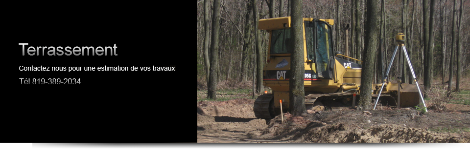 Travaux de terrassement à Bécancour