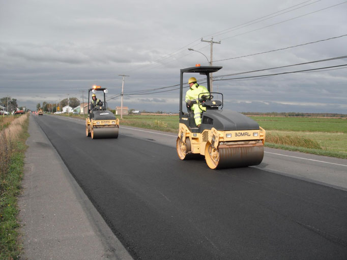 Pavage d'asphaltage Secteur routier