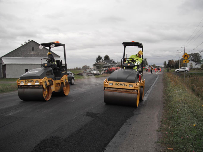 Travaux d'asphaltage Secteur routier