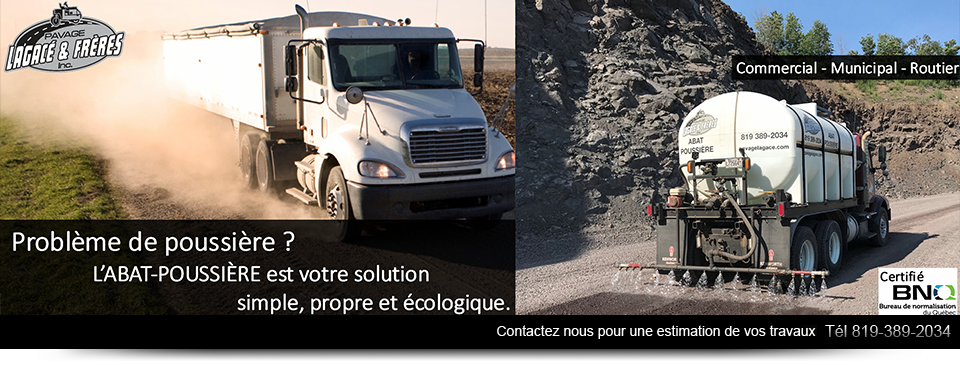 Épandage d’abat poussière et chlorure de calcium liquide