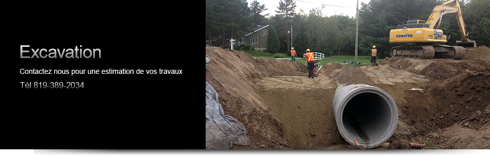 Travaux d'excavation à Victoriaville