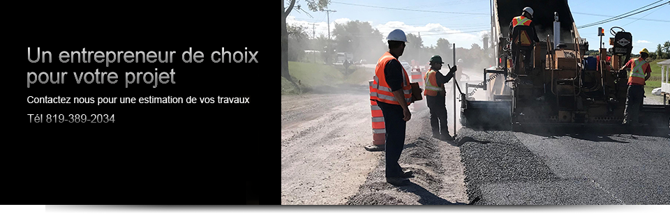 Travaux de pavage à Victoriaville